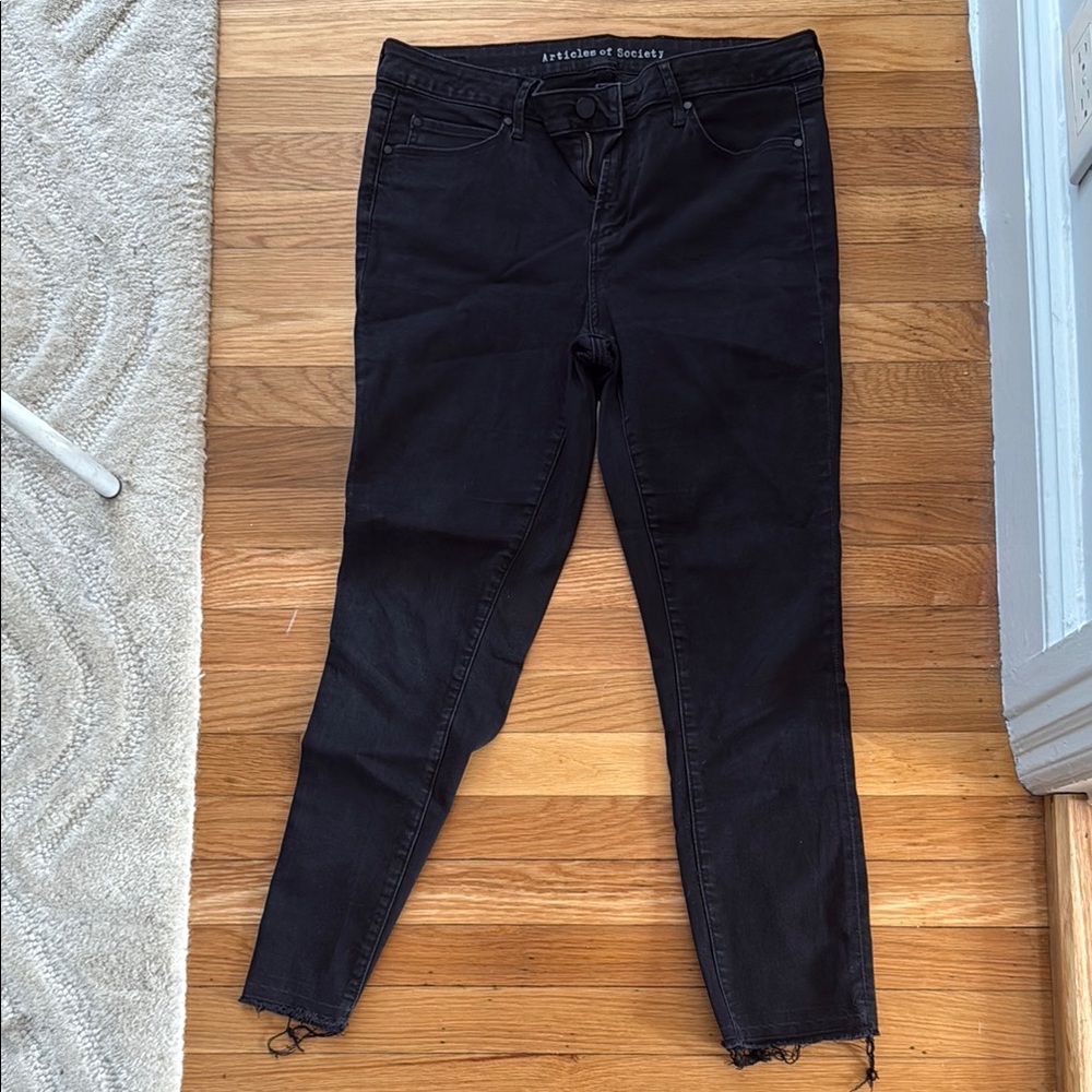Articles of Society Dark Charcoal Skinny Jeans